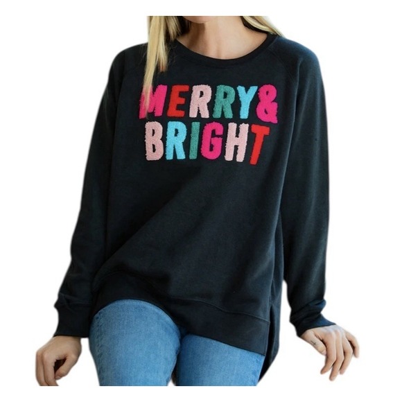 Royce Brand Tops - ROYCE BRAND MERRY & BRIGHT SWEATSHIRT top Women's Medium Holidays Christmas